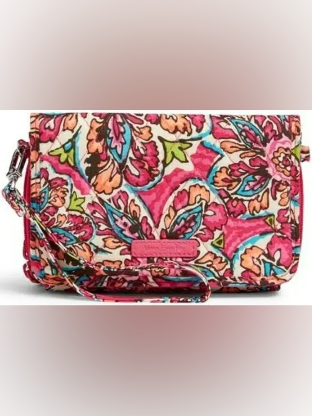 Vera Bradley RFID Crossbody Clutch Wallet Bag Sunburst Floral